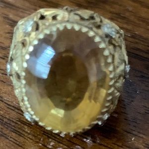 Citrine gemstone and 18k gold ring - Beautiful/vintage